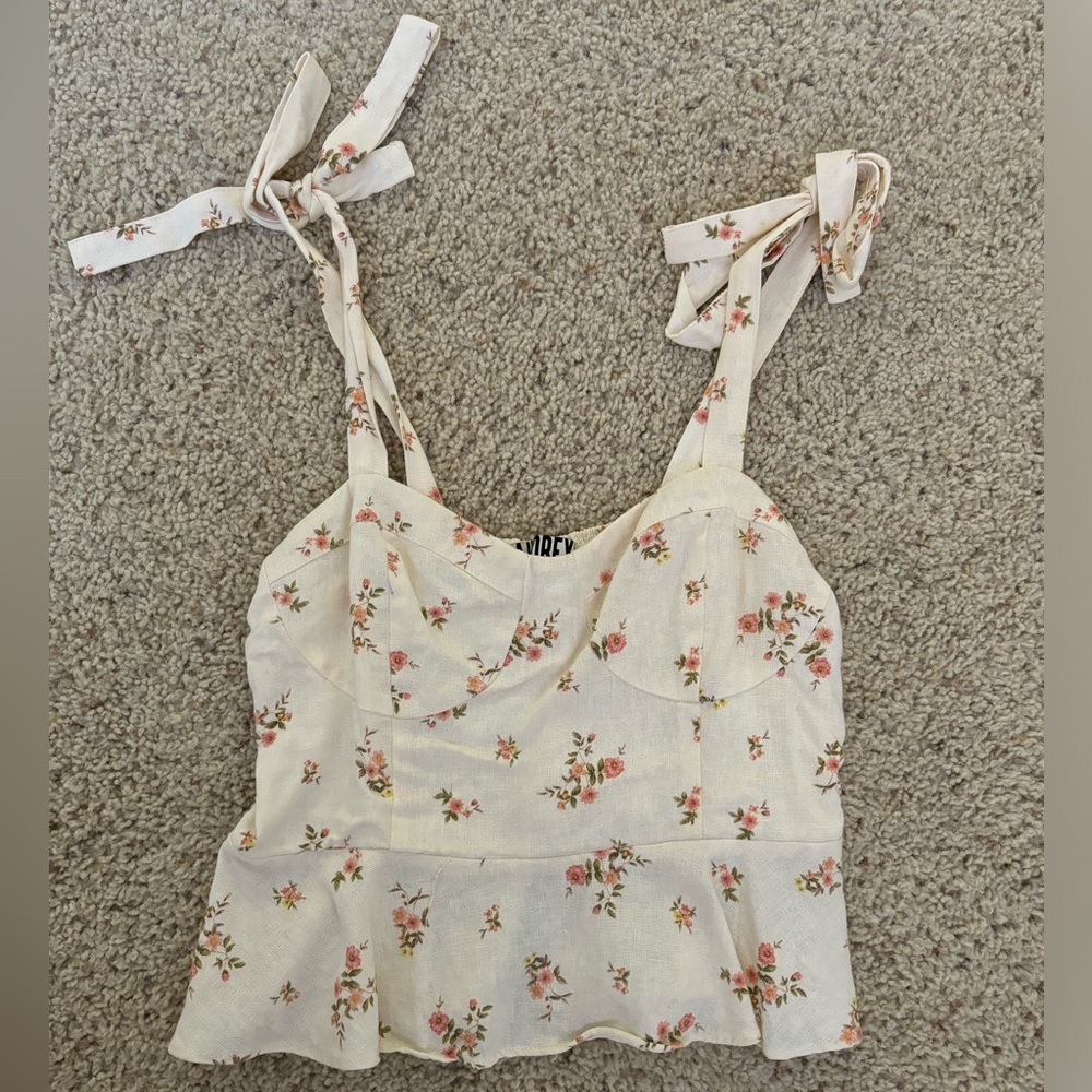 Floral Tie Tank Top